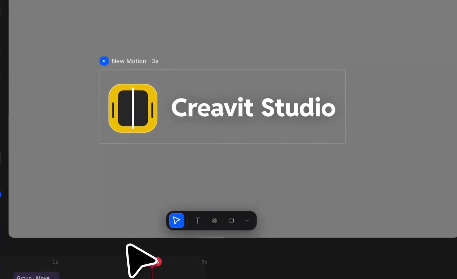 Creavit Studio motion editing workspace