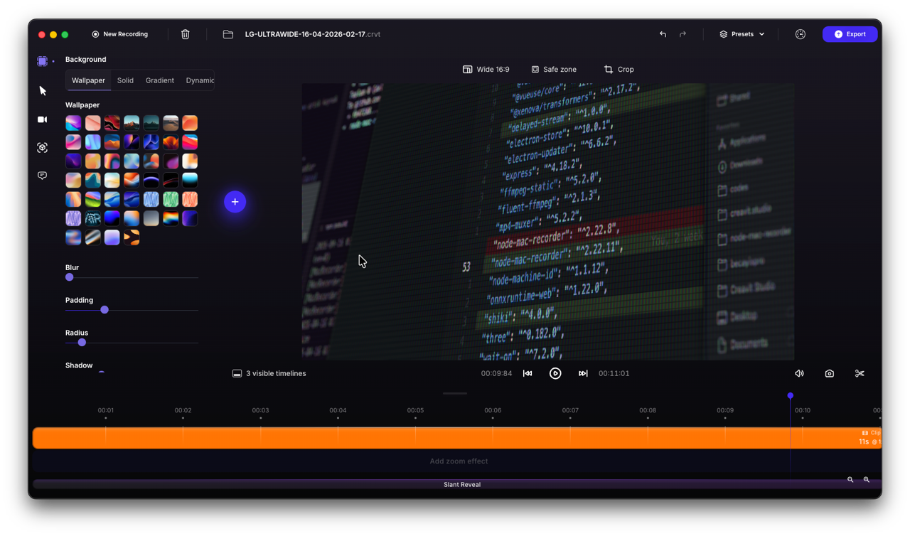 Creavit Studio editor